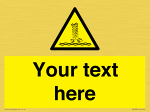 Custom warning artificial waterfall